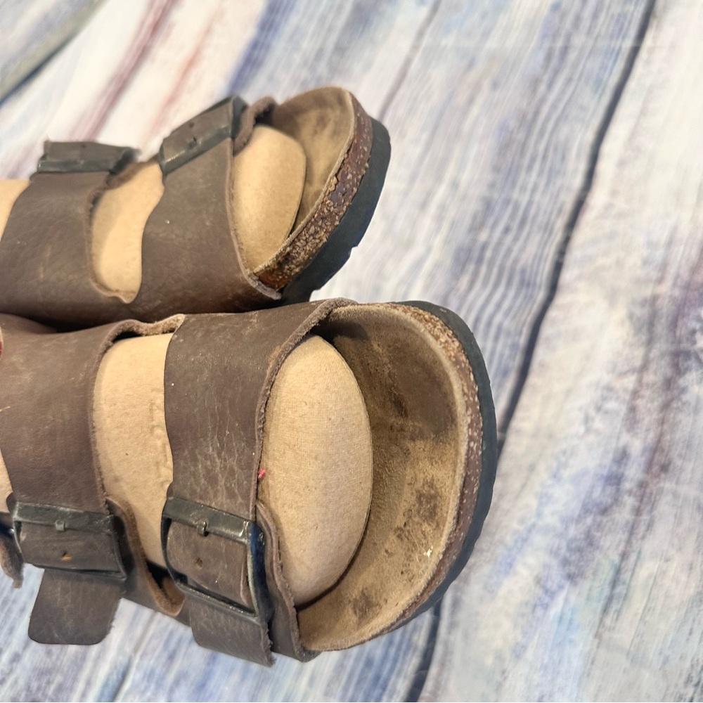 Birkenstock Betula Milano Brown Leather Sandals - Picture 6 of 9